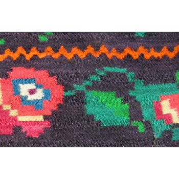 Rumänischer Teppich, handgewebter Vintage-Kelim-Teppich aus Siebenbürgen