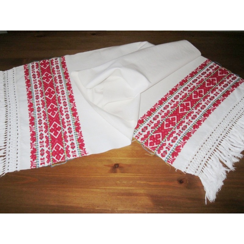 Toalla decorativa antigua rumana, textil decorativo étnico tejido a mano de Transilvania Toalla decorativa antigua rumana, textil decorativo étnico tejido a mano de Transilvania
