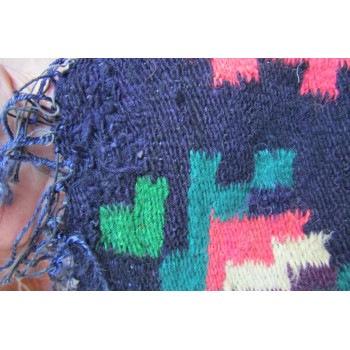 Antique handmade wool rug from Romania