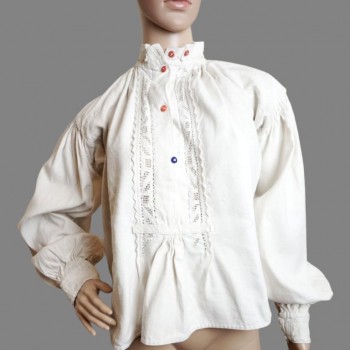 Chemise roumaine traditionnelle de Transylvanie, chemise folklorique vintage
