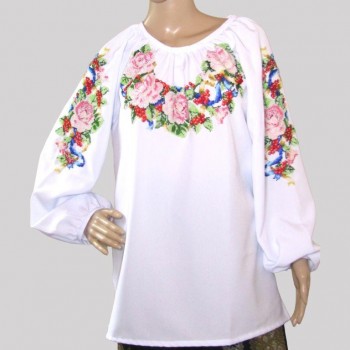 Handgemachte rumänische Bluse mit Rosen