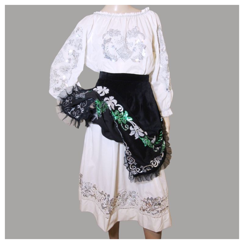 Traje folclórico rumano vintage de Banat, Transilvania, traje de campesino rumano vintage Traje folclórico rumano vintage de Banat, Transilvania, traje de campesino rumano vintage