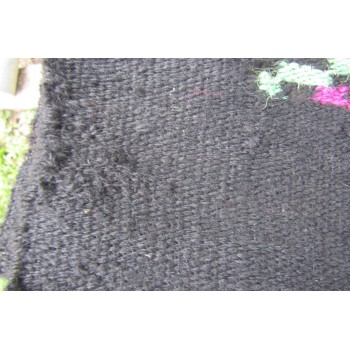 Handgefertigter rumänischer Vintage-Kelim-Teppich mit Blumen
