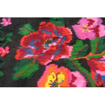 Vintage kilim with flowers , handmade wool rug