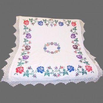 Viejo mantel tradicional de Rumania, mantel vintage hecho a mano de Transilvania