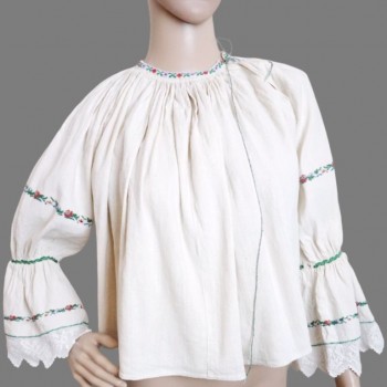 Camicetta rumena vintage di Harghita , camicetta fatta a mano dalla Transilvania