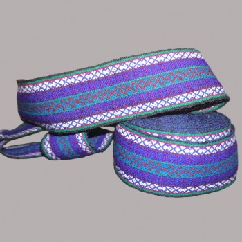 Ceinture traditionnelle roumaine antique tissée à la main, ceinture traditionnelle faite à la main violette
