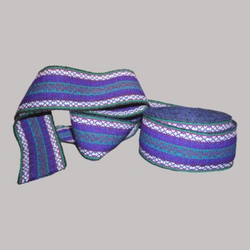 Antique Romanian traditional hand woven belt ,  traditional handmade sash purple