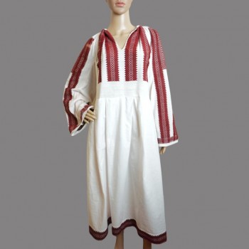 Rochie populara romaneasca vintage, ie traditionala romaneasca lucrata manual din Muntenia