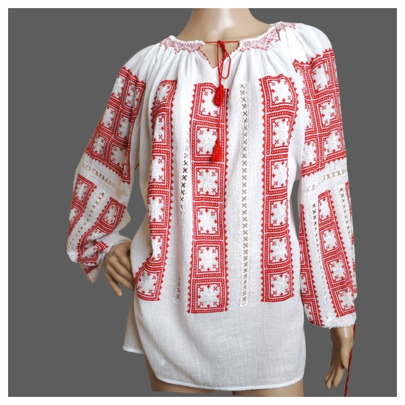 Rumensk tradisjonell bluse, rumensk håndbrodert bluse Rumensk tradisjonell bluse, rumensk håndbrodert bluse