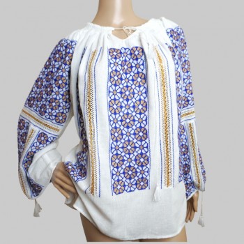 Ie traditionala romaneasca cu model floral