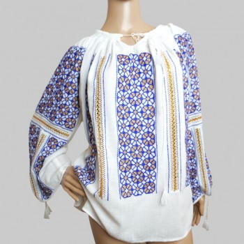 Ie traditionala romaneasca cu model floral