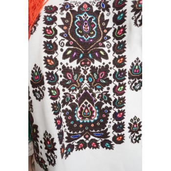 Blusa rumana antigua bordada a mano de Banat