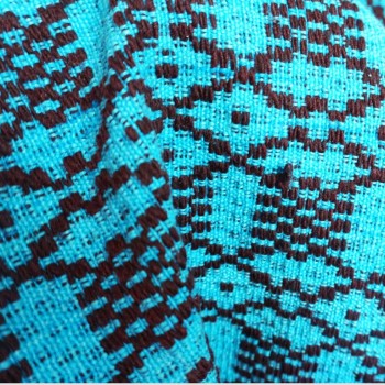 Autentisk rumänsk folkkonst: 2 meter vintage handvävd bomullsulltextil