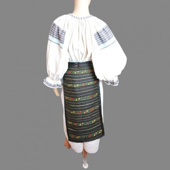 Very old traditional Romanian clothing : Romanian folk dress and pair of wool aprons