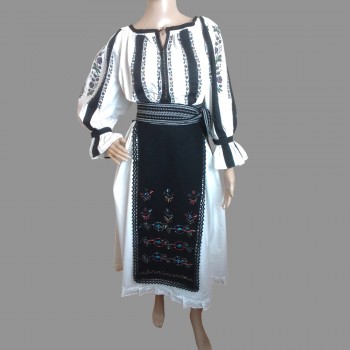 Costume folklorique roumain rare d'Olténie taille M-L