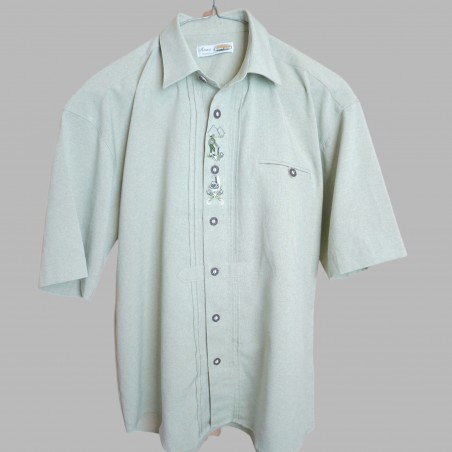 Chemise à manches courtes pour homme pour costume traditionnel bavarois ou tyrolien