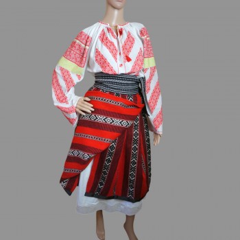 Authentische traditionelle rumänische Kleidung – 4-teiliges Vintage-Volkskostüm