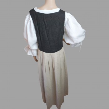 Elegante sarafan de tracht con blusa para la Oktoberfest: talla EU 44