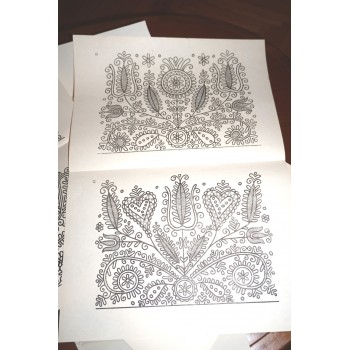 355 Hungarian Embroidery Patterns from Kalotaszeg, Transylvania – Large Hardcover Portfolio in Excellent Condition