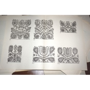 355 Hungarian Embroidery Patterns from Kalotaszeg, Transylvania – Large Hardcover Portfolio in Excellent Condition