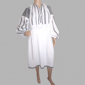 Costume Folklorique Roumain Fait Main - Robe Traditionnelle Roumaine, Tabliers et Ceinture pour Tailles L-XL