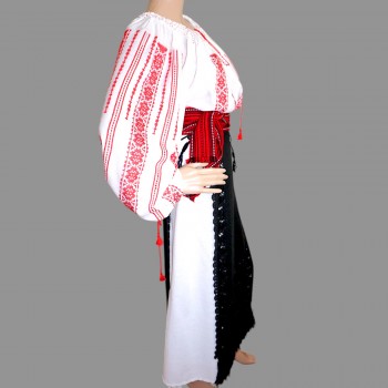 Costume folklorique roumain authentique – Ensemble traditionnel en quatre pièces