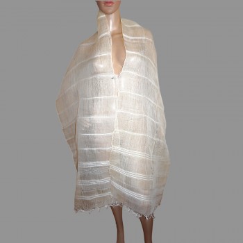 Antique Romanian Silk Headscarf – Handwoven Traditional Veil (235 x 52 cm)